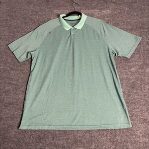 Rhone Polo Shirt Mens XL Green Delta Pique Golf Performance Stretch DPP-181‎